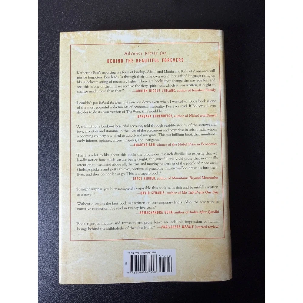 Behind the Beautiful Forevers Katherine Boo Mumbai Undercity‎ Non-Fiction Book